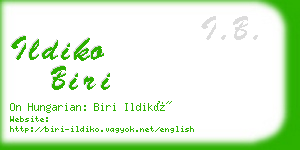 ildiko biri business card